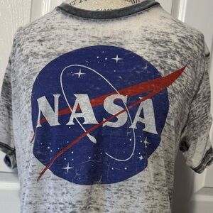 Fifth Sun NASA Blue Red Gray Graphic Tee